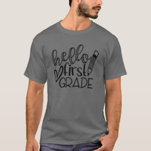 Hello 1St Grade Teacher Back To School T-Shirt