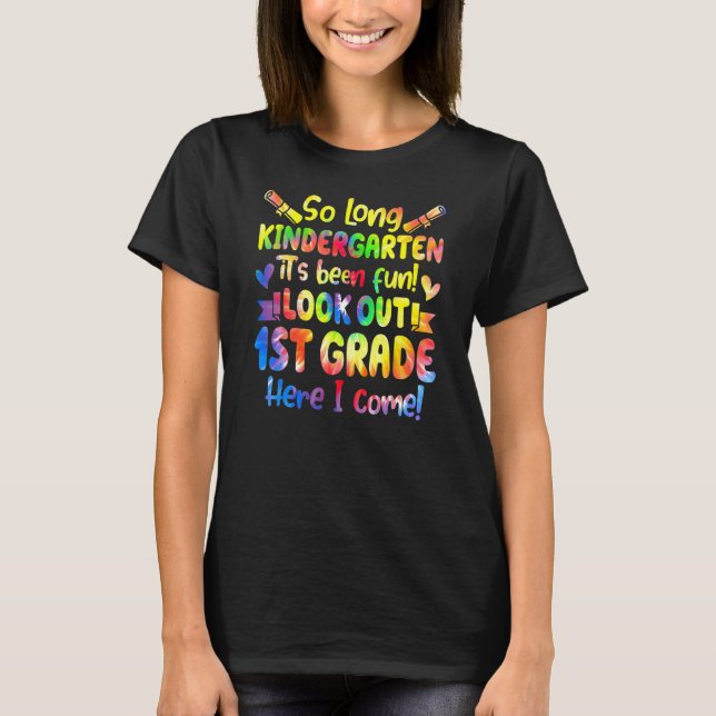 Hello 1st Grade Teacher Student Back To School Tie T-Shirt (Front)