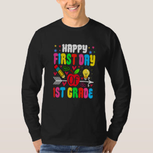 Hello 1st Grade Teacher Student Happy First Day Of T-Shirt
