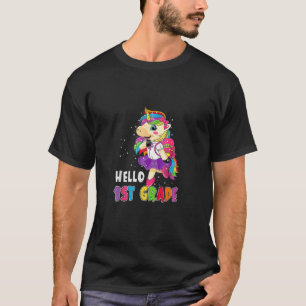 Hello 1St Grade Unicorn Magical Teacher Back To Sc T-Shirt