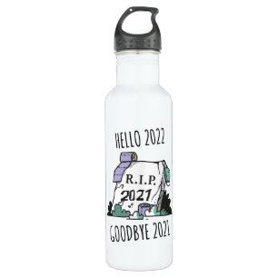 Hello 2022 Goodbye 2021 Rest in Peace 2022 710 Ml Water Bottle