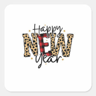 Hello 2022 Happy New Year 2022 Square Sticker