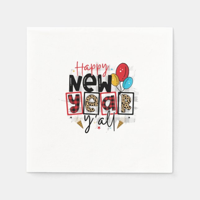 Hello 2022 Happy New Year All Napkin (Front)