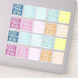 Hello 2024 Rectangles Full Coloured