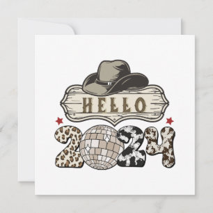 Hello 2024 Western Invitation