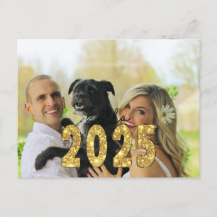 Hello 2025 Custom Photo Holiday Postcard