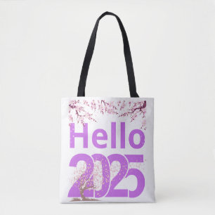 Hello 2025 tote bag