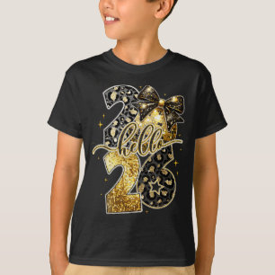 Hello 2026 Coquette Bow Leopard New Years Eve Part T-Shirt