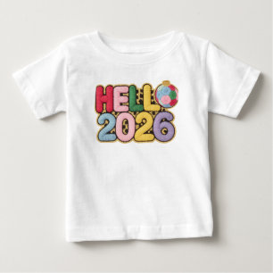 Hello 2026 Cozy Embroidery Style New Year Tee