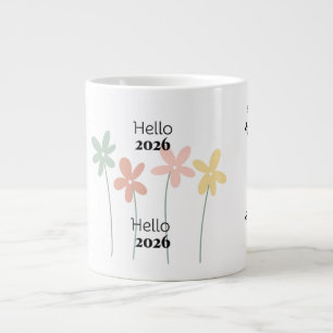 Hello 2026 Floral New Year Coffee Mug