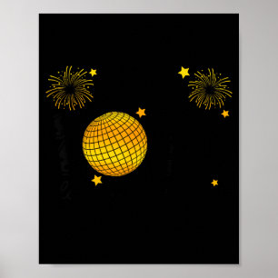 Hello 2026 Happy New Year 2026 Coquette Bow Disco  Poster