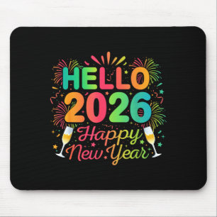 Hello 2026 Happy New Year Eve Party Countdown Fire Mouse Pad