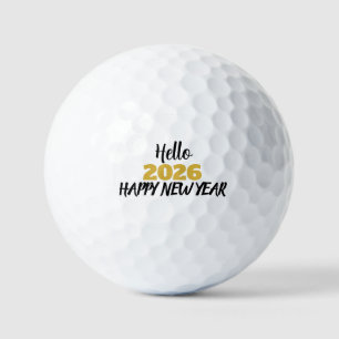 Hello 2026 Happy New Year Golf Balls