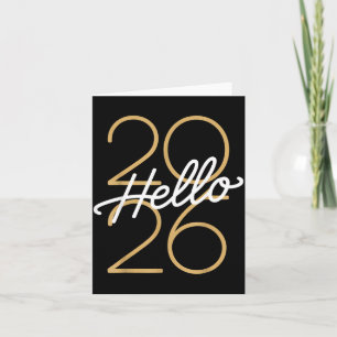 Hello 2026 New Year Celebration Eve Party Men Wome Card