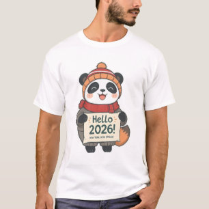 Hello 2026 Panda Tee