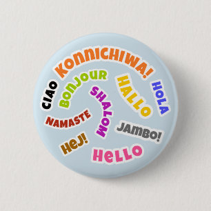 Hello 2 Inch Round Button