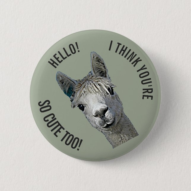 Hello 2 Inch Round Button (Front)