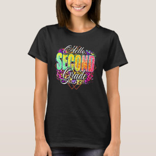 Hello 2nd Grade Back To School Teacher Student Ki T-Shirt