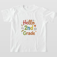 Hello 2nd Grade | Cute Doodle Art for Back 2School