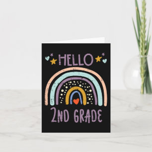 Hello 2nd Grade Second First Day Of School Girls T Card