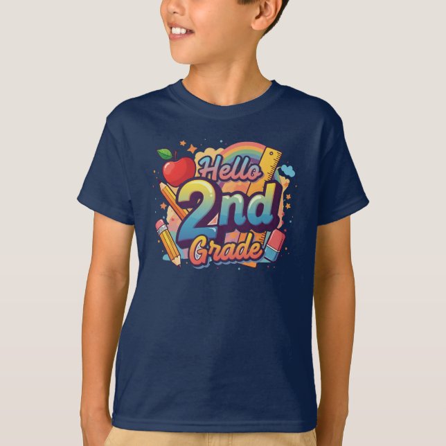 Hello 2nd Grade T-Shirt (Front)