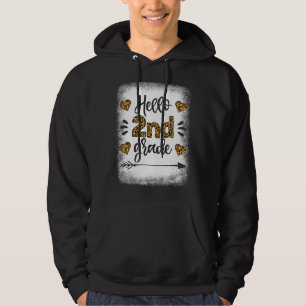 Hello 2nd Grade Teacher  First Day Of School Leopa Hoodie