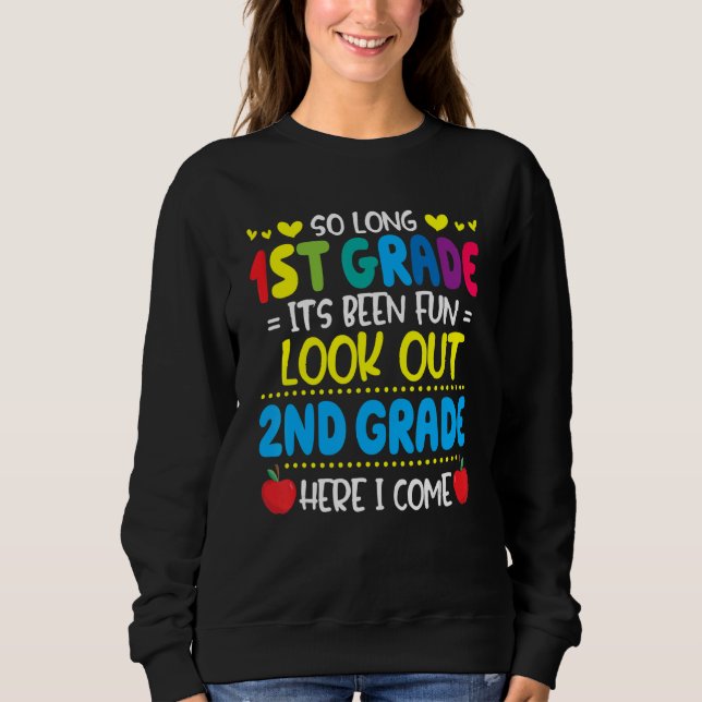 Hello 2nd Grade Teacher Student Back To School Gra Sweatshirt (Front)