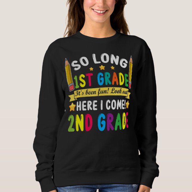 Hello 2nd Grade Teacher Student Back To School Gra Sweatshirt (Front)