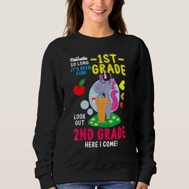 Hello 2nd Grade Teacher Student Back To School Uni Sweatshirt (Front)