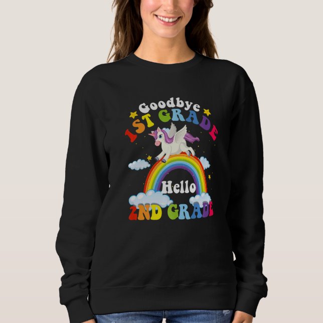 Hello 2nd Grade Teacher Student Back To School Uni Sweatshirt (Front)