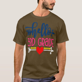 Hello 3rd Grade Back To School Teacher Kids 2022 T T-Shirt
