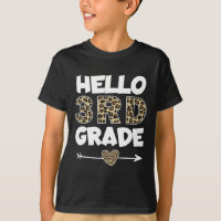 Hello 3rd Grade Leopard Print Third Grade Teacher 