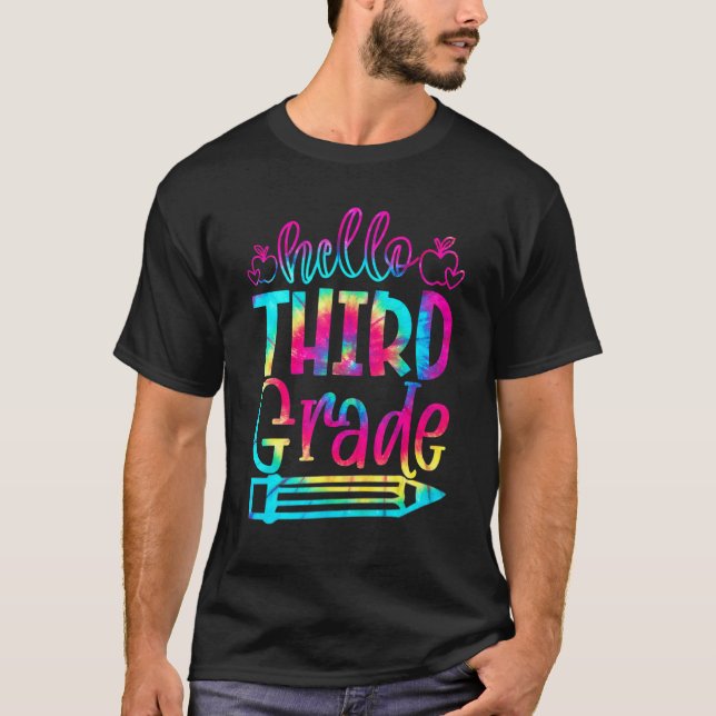 Hello 3rd Grade Teacher Kids Back To School  Third T-Shirt (Front)