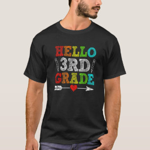 Hello 3rd Grade Third Grade Student Kids Teachers T-Shirt