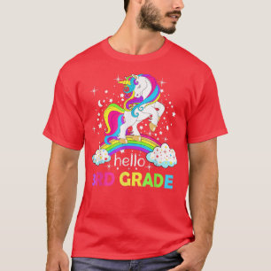 Hello 3rd Grade Unicorn First Day Of School T-Shirt