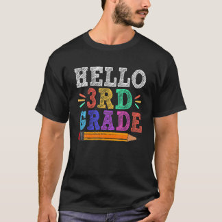 Hello 3Rd Third Grade Teacher Funny Back To School T-Shirt