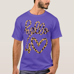 Hello 40 Leapord Birthday Gift for Mom 4 T-Shirt