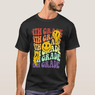 hello 4th fourth grade teacher Back To School Retr T-Shirt