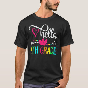 Hello 4th Grade Back To School Teacher Student T-Shirt