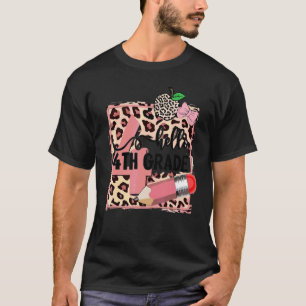 Hello 4th Grade Back To School Women Girls Pink Le T-Shirt