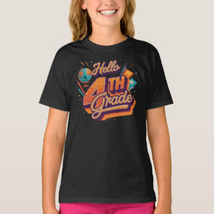 Hello 4th Grade by Asarteon T-Shirt