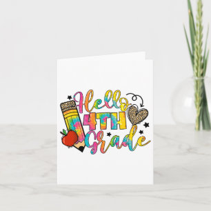 Hello 4th Grade Ck To School Fourth Grade Teacher Card