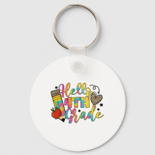 Hello 4th Grade Ck To School Fourth Grade Teacher Keychain
