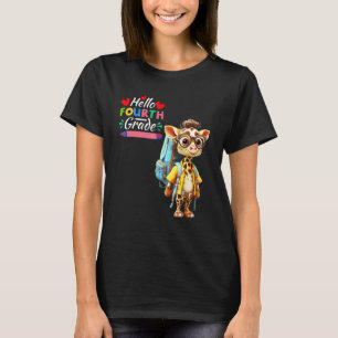 Hello 4th Grade Giraffe T-Shirt