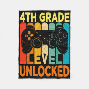 Hello 4th Grade Level Unlocked Video Game Byck To Fleece Blanket
