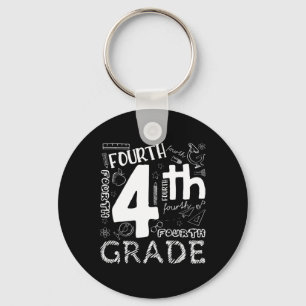 Hello 4th Grade Teacher Boys and Team Fourth Grade Keychain