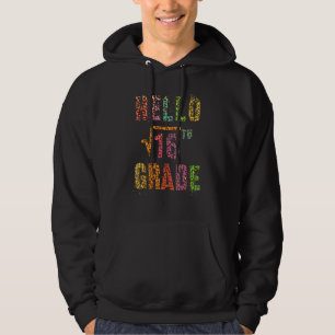 Hello 4th Grade Teacher Square Root Of 16 Math Stu Hoodie