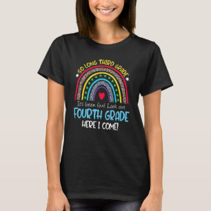 Hello 4th Grade Teacher Student Back To School Rai T-Shirt
