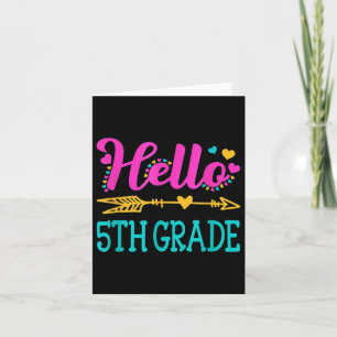 Hello 5th Fifth Grade Teacher Funny Back To School Card