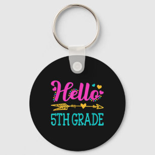 Hello 5th Fifth Grade Teacher Funny Back To School Keychain